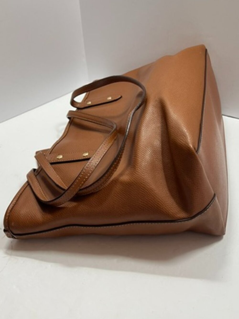 Coach Pebbled Leather City Zip Tote Bag Brown w/COA EUC - Picture 5 of 12